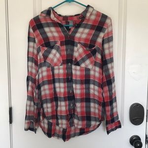Charlotte Russe Plaid long sleeve shirt